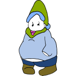 Sulky winter character
